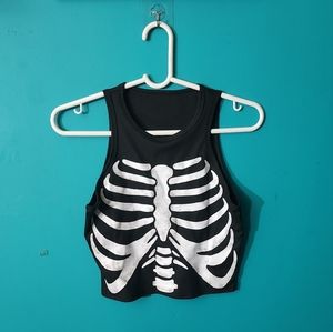 Skeleton print tank top